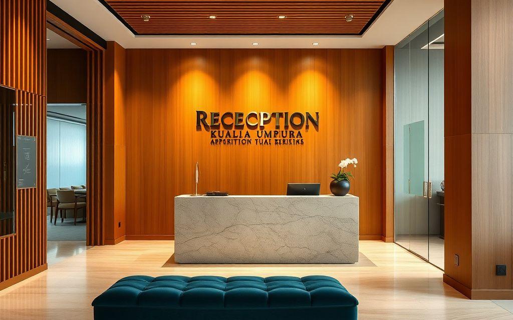 Boutique office fit-out with warm timber finishes