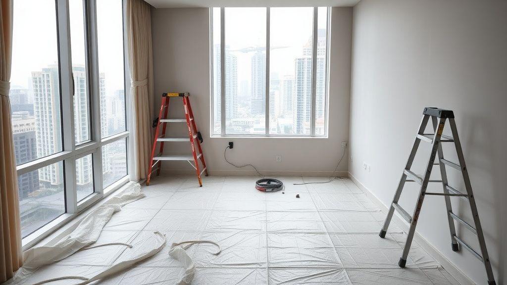 Renovation work in progress inside a Kuala Lumpur condominium