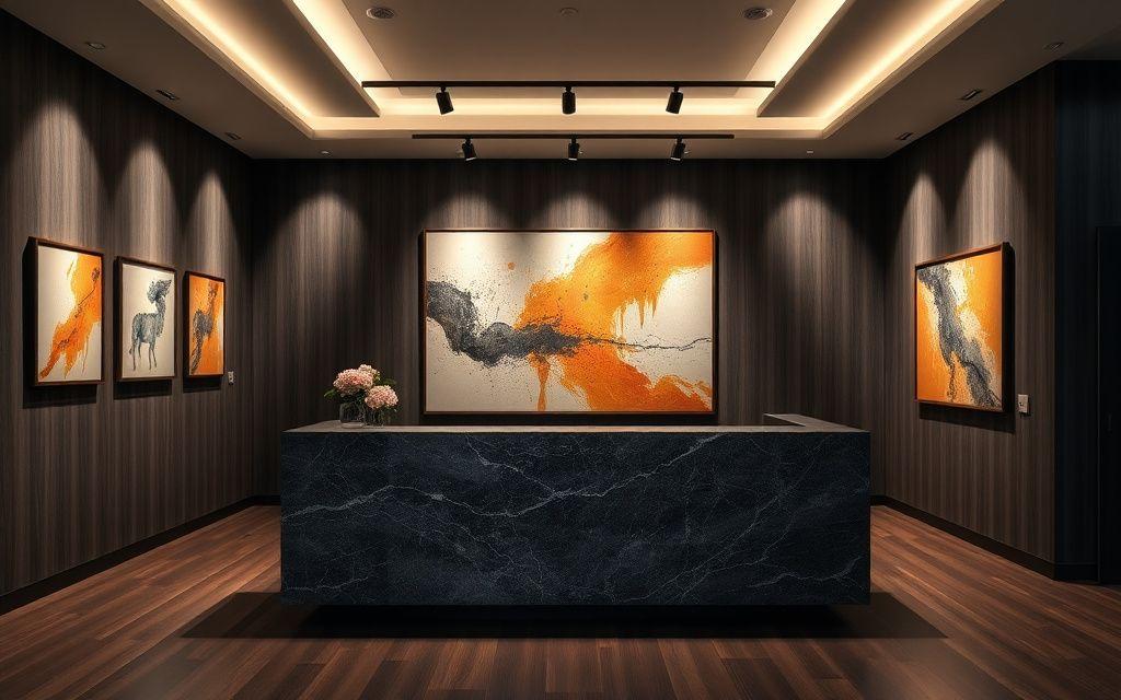 Gallery-style office reception near KLCC